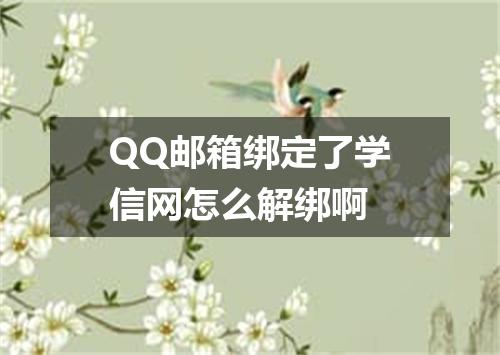 QQ邮箱绑定了学信网怎么解绑啊