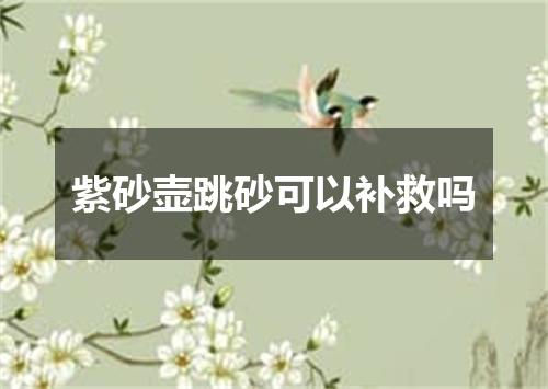 紫砂壶跳砂可以补救吗