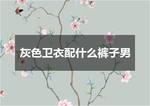 灰色卫衣配什么裤子男