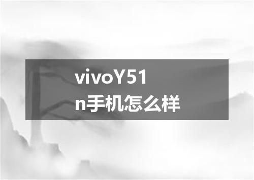 vivoY51n手机怎么样