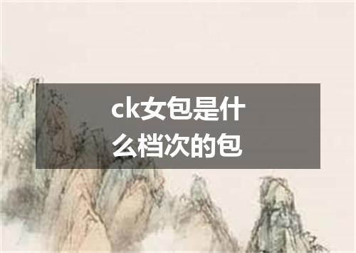 ck女包是什么档次的包