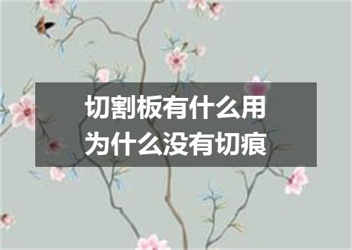 切割板有什么用为什么没有切痕