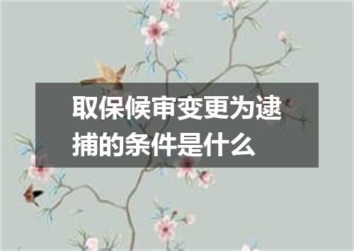 取保候审变更为逮捕的条件是什么