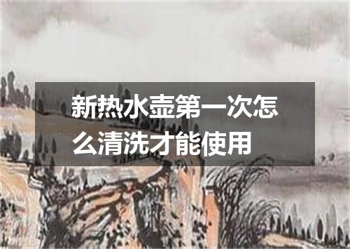 新热水壶第一次怎么清洗才能使用