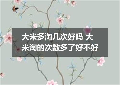 大米多淘几次好吗 大米淘的次数多了好不好