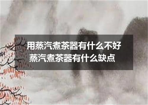 用蒸汽煮茶器有什么不好 蒸汽煮茶器有什么缺点