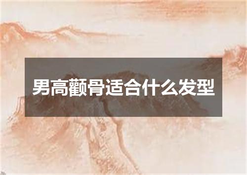 男高颧骨适合什么发型