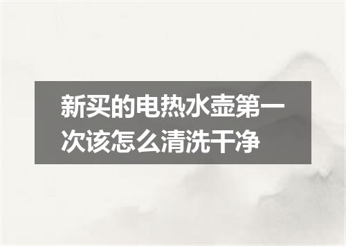 新买的电热水壶第一次该怎么清洗干净