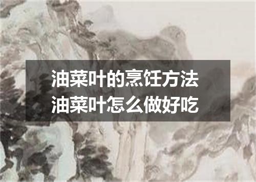 油菜叶的烹饪方法 油菜叶怎么做好吃