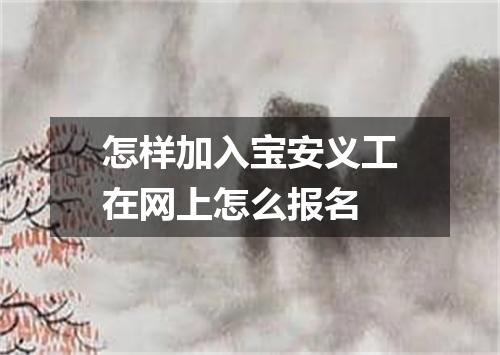 怎样加入宝安义工在网上怎么报名
