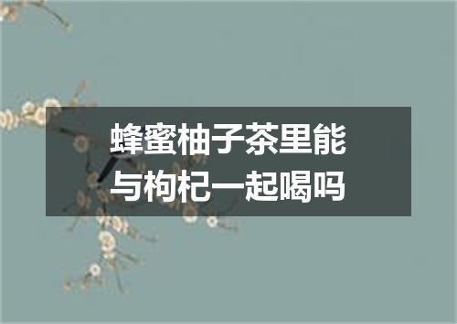 蜂蜜柚子茶里能与枸杞一起喝吗