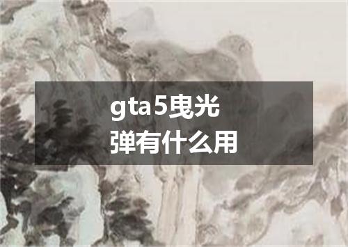 gta5曳光弹有什么用