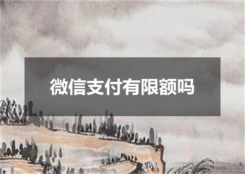 微信支付有限额吗