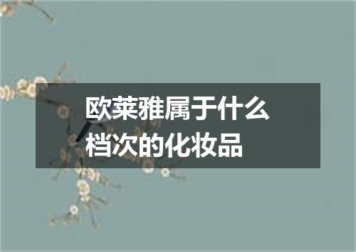 欧莱雅属于什么档次的化妆品