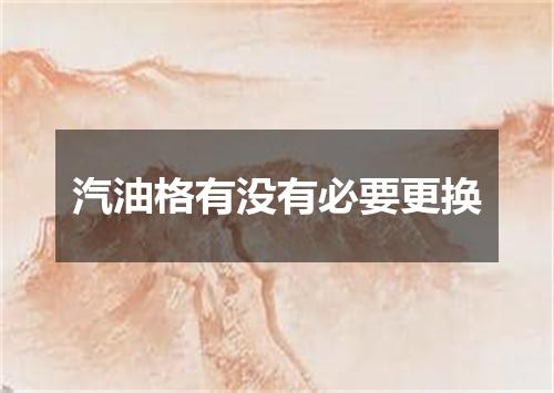 汽油格有没有必要更换