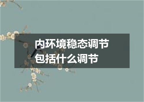 内环境稳态调节包括什么调节