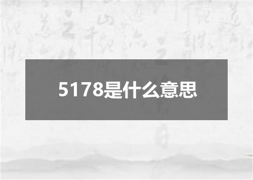 5178是什么意思