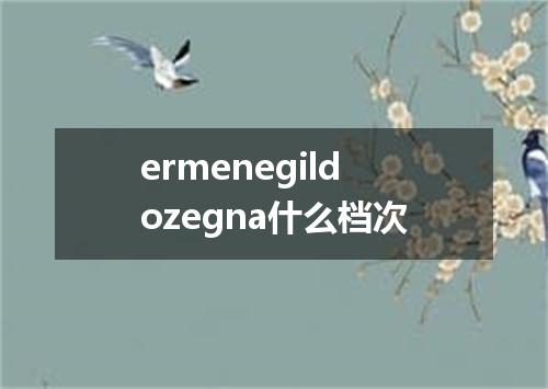 ermenegildozegna什么档次