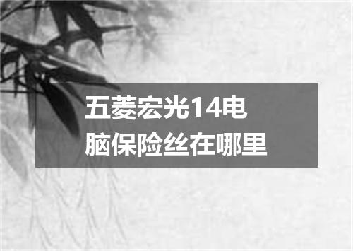 五菱宏光14电脑保险丝在哪里