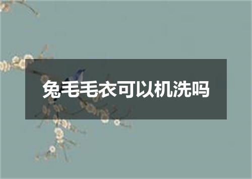 兔毛毛衣可以机洗吗