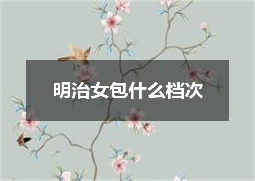 明治女包什么档次