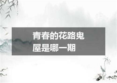 青春的花路鬼屋是哪一期