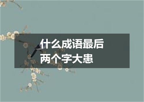 什么成语最后两个字大患