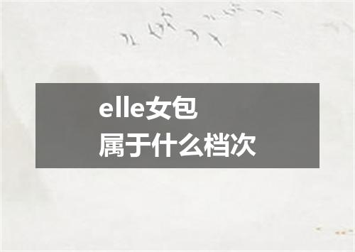 elle女包属于什么档次