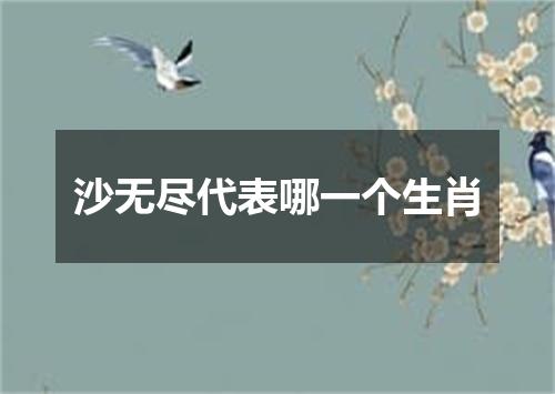 沙无尽代表哪一个生肖