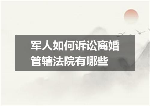 军人如何诉讼离婚管辖法院有哪些