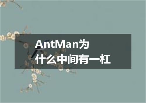 AntMan为什么中间有一杠