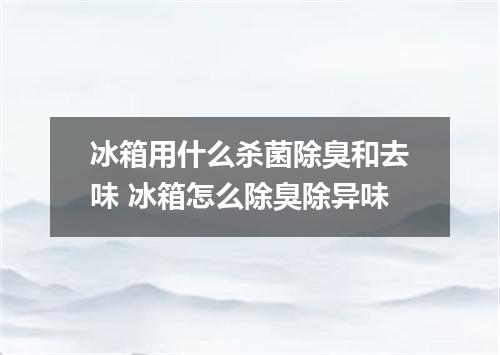 冰箱用什么杀菌除臭和去味 冰箱怎么除臭除异味