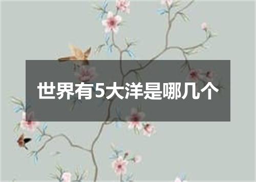 世界有5大洋是哪几个