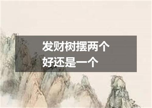 发财树摆两个好还是一个