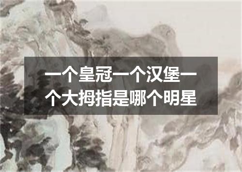 一个皇冠一个汉堡一个大拇指是哪个明星