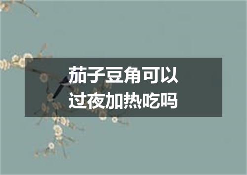 茄子豆角可以过夜加热吃吗