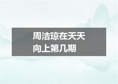 周洁琼在天天向上第几期