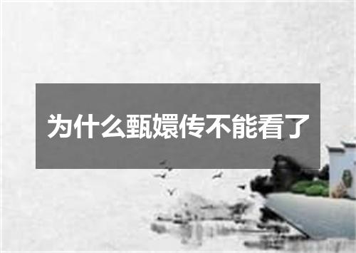 为什么甄嬛传不能看了