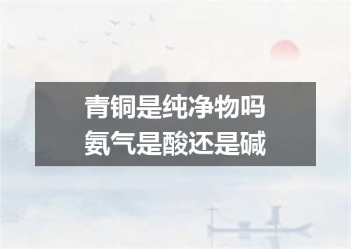 青铜是纯净物吗氨气是酸还是碱