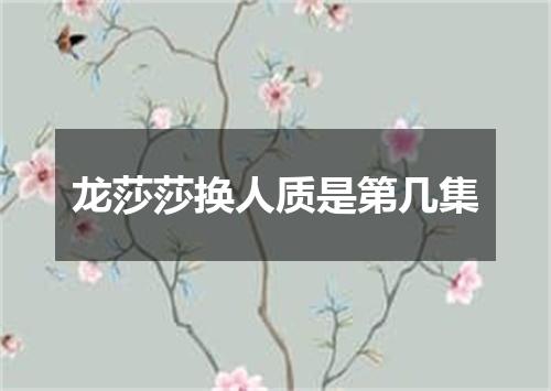 龙莎莎换人质是第几集