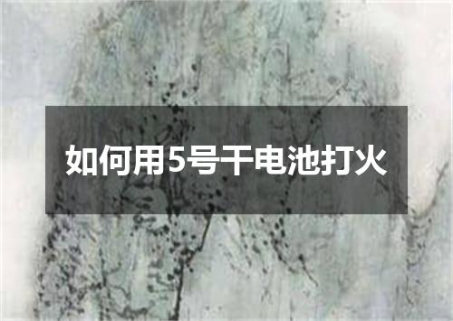 如何用5号干电池打火