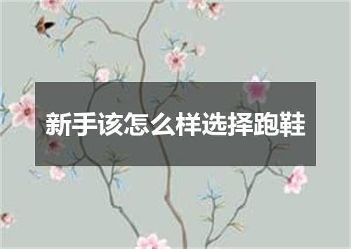 新手该怎么样选择跑鞋