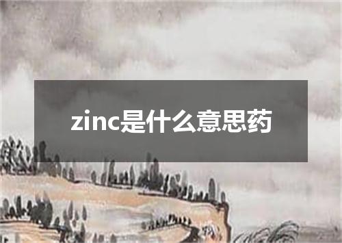 zinc是什么意思药