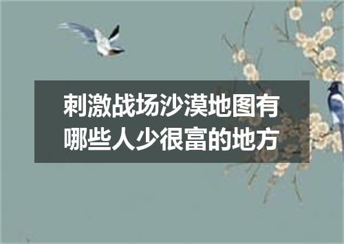 刺激战场沙漠地图有哪些人少很富的地方
