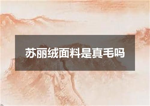 苏丽绒面料是真毛吗