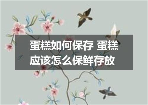 蛋糕如何保存 蛋糕应该怎么保鲜存放