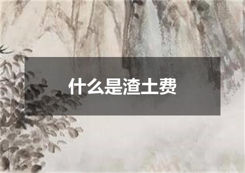 什么是渣土费