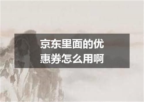 京东里面的优惠券怎么用啊