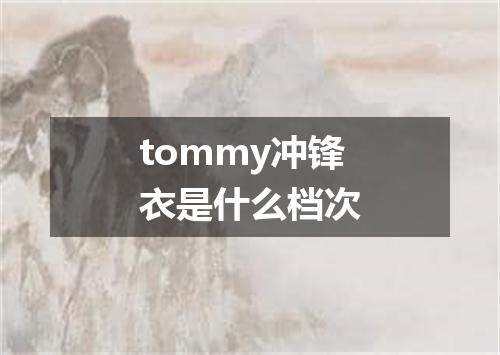tommy冲锋衣是什么档次