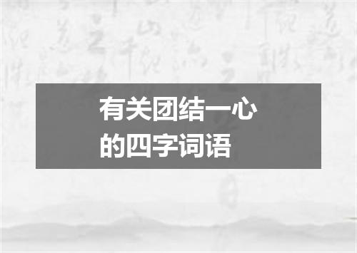 有关团结一心的四字词语
